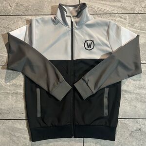 Blizzard World Of Warcraft Black Gray Colorblock Full Zip Track Jacket Small